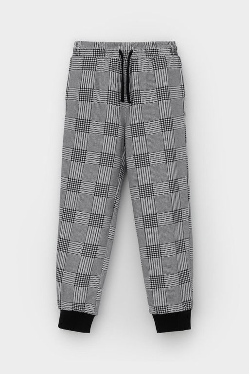 Crockid _ КР 400805/св.серый меланж,костюмная клетка к546 брюки для мал фото 5