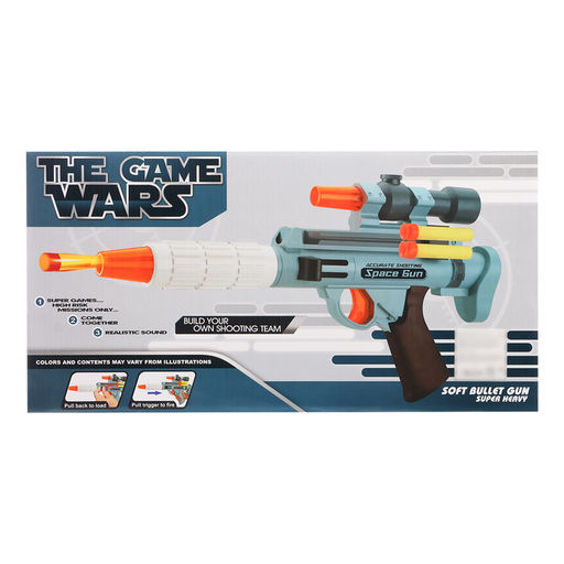 Пистолет Космическая пушка, стреляет мягкими пулями, с мишенями - Simaland фото 11