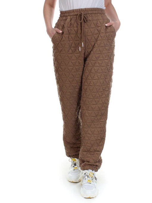 2780 BROWN Брюки спортивные зимние женские - Фабричный китай фото 2