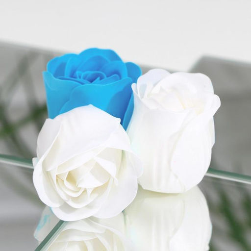 Мыльные розы, белые и синие, набор 6 шт. - SB BEAUTY фото 4