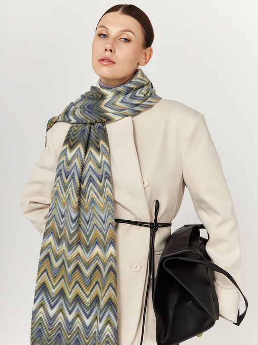 Большой, мягкий, тонкий и очень нежный двусторонний палантин с рисунком - Tantino фото 6