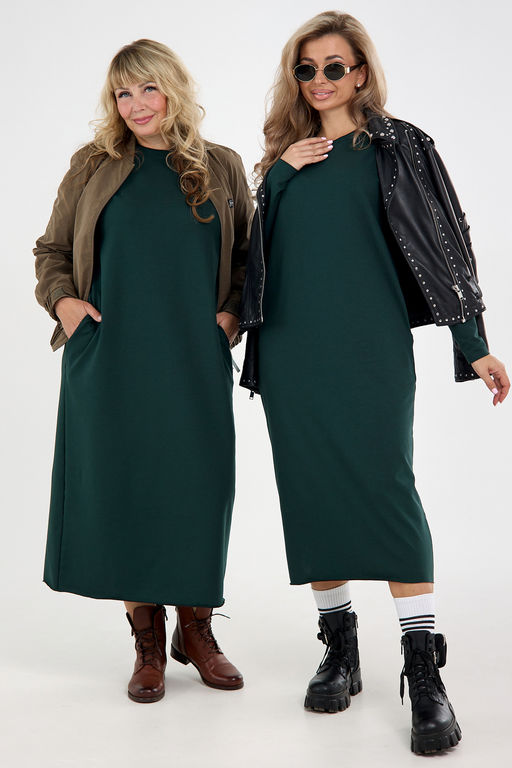 Платье-футер-длинное