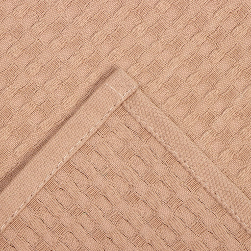 Цена за 2 шт. Кухонное полотенце «Доляна», коричнево-серое, 35×60 см, 100% хлопок, крупная вафля 220 г/м²