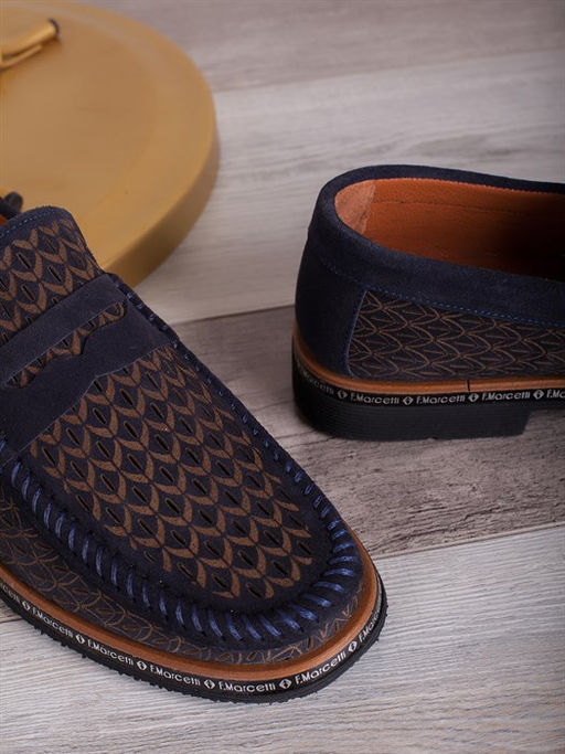 Слиперы мужские от производителя/ Лоферы/ Мокасины на все случие жизни 310-01-L1 Темно-синий2 - Piniolo фото 4