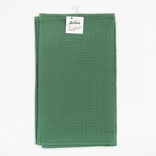 Набор кухонных полотенец Доляна, цвет хаки, 35х60см-2шт, 100% хлопок, вафля, 220 гр/м2  фото 5