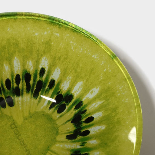 Салатник Доляна «Киви», 200 мл, 12×2.5 см, стекло, зелёный