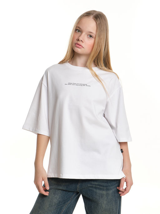 Футболка с принтом 22-7450 белый - Mini maxi фото 6