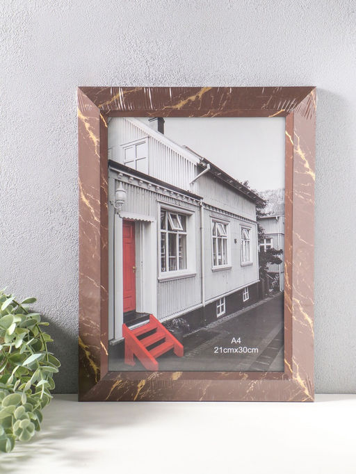 Фоторамка пластик формат А4 см "Гедеон" шоколад с золотом 36х27х2 см