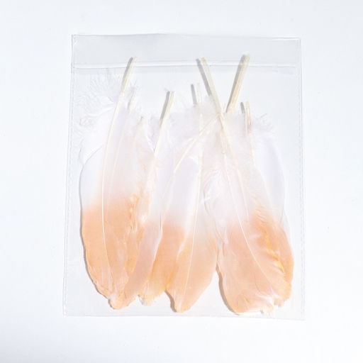 Перья для декора, золото , частичная окраска 13-15 см 10 шт - UPAK LAND фото 5