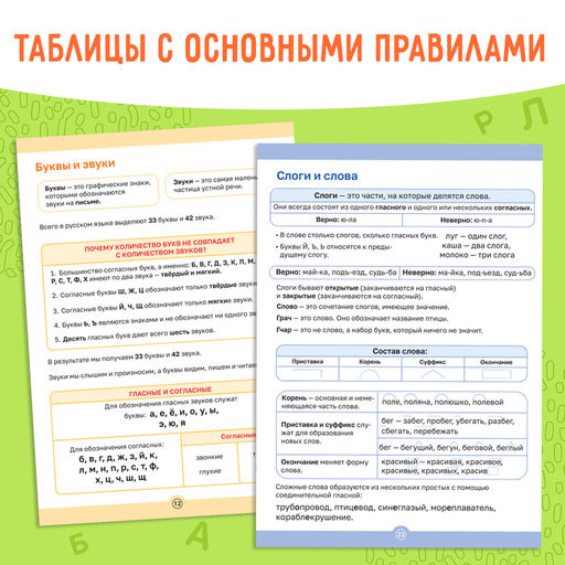 Книга - тренажёр Коррекция дисграфии и дислексии, 68 стр. - Буква-ленд фото 4