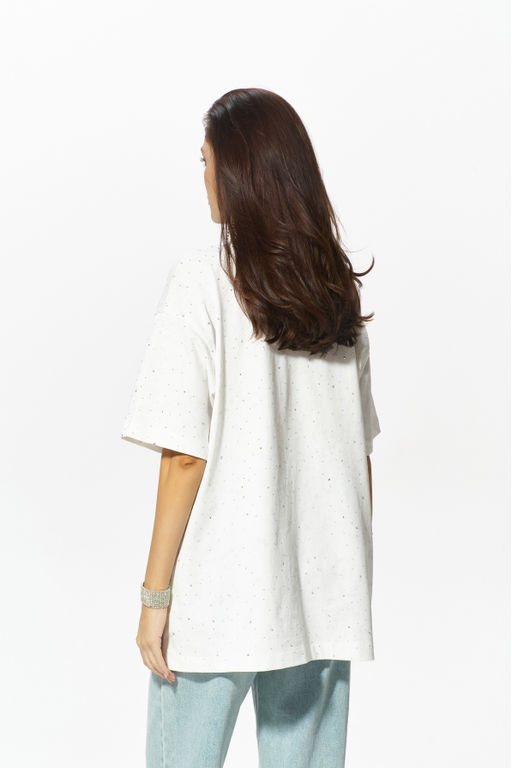 Футболка со стразами White - Erist store фото 6