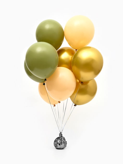 Воздушные шары латексные 12" "Оливковый микс" набор 25 штук