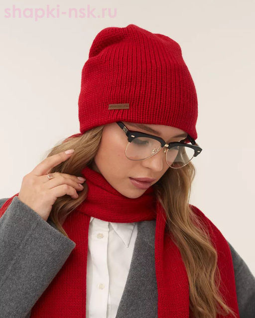 LS 52 PL 52 Комплект женский флис (колпак+шарф) (56-58)