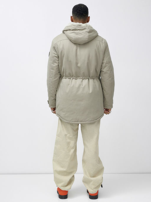 Парка мужская зимняя удлиненная с мехом бежевого цвета 2606B - Mtforce фото 5