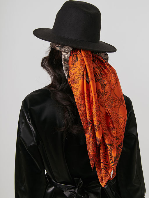 Большой, мягкий, тонкий и очень нежный двусторонний платок с рисунком - Tantino фото 8