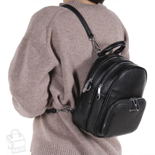 Рюкзак женский 670100 black Velina Fabbiano-Safenta/30 в Новосибирске
