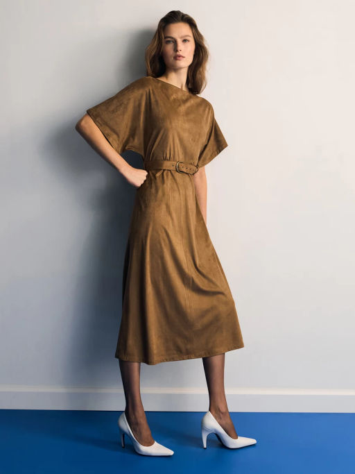 Платье миди с поясом / Zarina