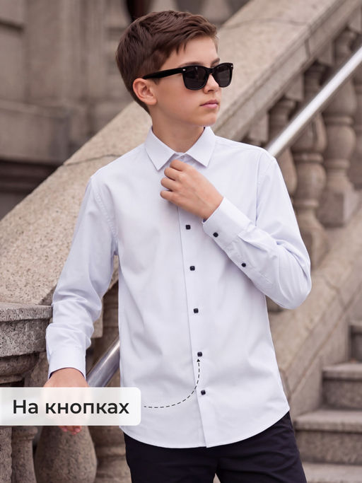 Рубашка с вискозой (на кнопках) - Nota bene фото 9