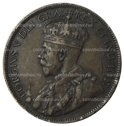 Монета 1 цент 1918 года Канада