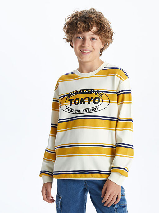Bisiklet Yaka Erkek ?ocuk Sweatshirt - Waikiki фото 3