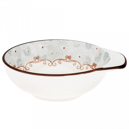 "Классика" Салатник фарфоровый 180мл, 12,7х10,7х4см, с деколью, отводка (Китай)