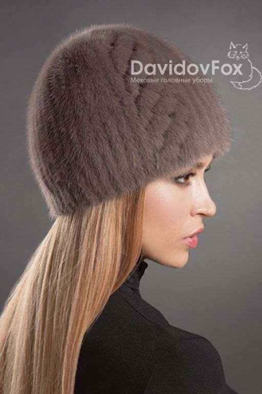 Шапка Сноп норка орнамент аврора