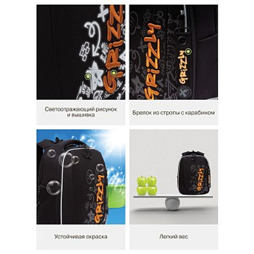 RAf-593-2 Рюкзак школьный - Grizzly фото 23