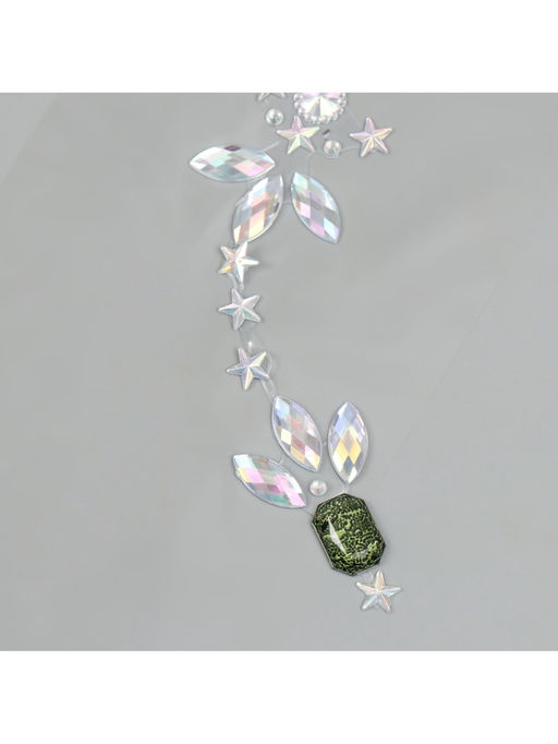 Наклейка - стразы на волосы Венец, в причёску, 26.5?13 см