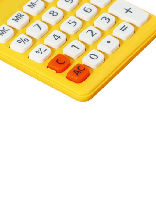 Калькулятор карманный 08-разрядный, корпус желтый