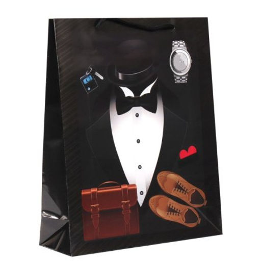 Цена за 12 шт. Пакет подарочный 26x32x9см 23 февраля / 474-1 /уп 12/960/ микс - Галеонтрейд фото 3