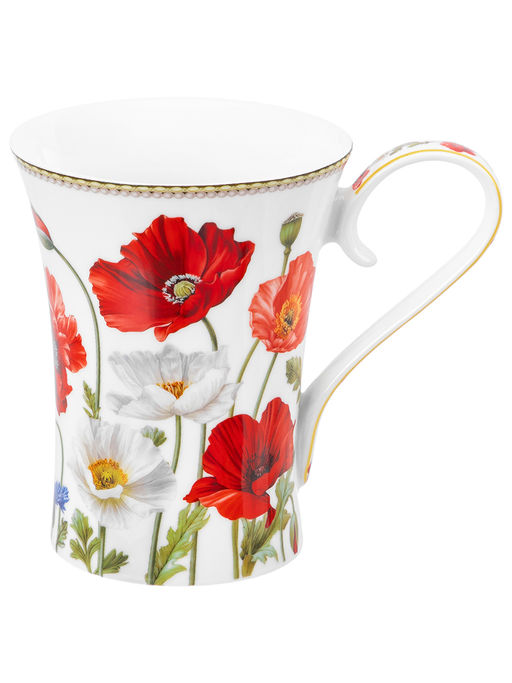 Кружка 400 мл 13*9*12 см Маки фарфор NEW BONE CHINA - Elan gallery фото 24