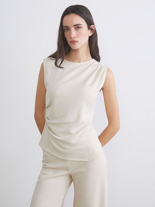 Bisiklet Yaka B?zg?l? Bluz