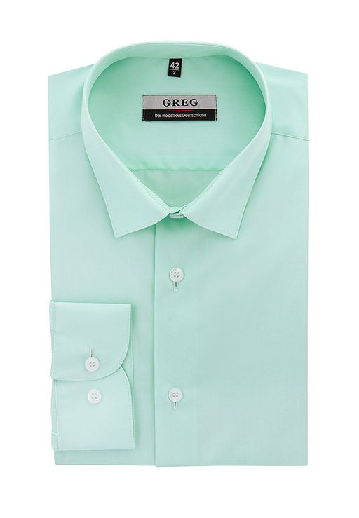 Сорочка мужская длинный рукав GREG 410/139/FR MINT/Z_GB  фото 2