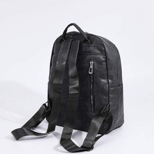 Рюкзак женский из искусственной кожи на молнии, 3 кармана, цвет серый - Simaland фото 2