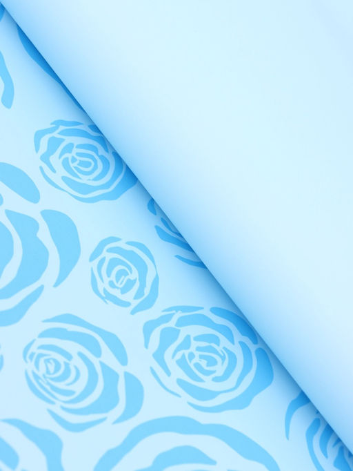 Цена за 20 шт. Пленка флористическая для цветов, «Цветы», голубая, 57×57 см