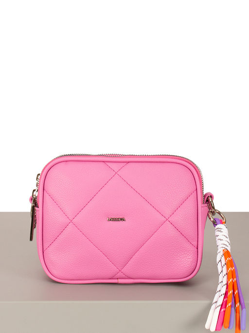 LACCOMA сумка Долли-ЛЦ802-светлая фуксия эко кожа хлопок фото 3