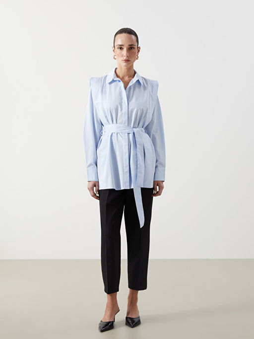 D?z Uzun Kollu Kad?n G?mlek Tunik