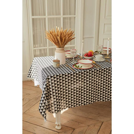 Скатерть Доляна Треугольники 145х1453см,100%пэ, рогожка 130 гр/м  фото 5
