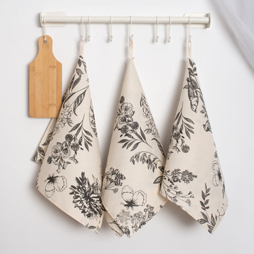 Набор полотенец 40х70 (3 шт.), саржа, Гарден графит ВБ 40х70 - Традиция фото 2