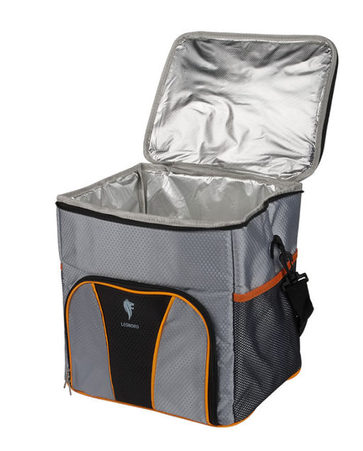 Термосумка Leonord ML15202, 20л, р-р: 30x22x30см, цвет: серый+оранжевый 104933