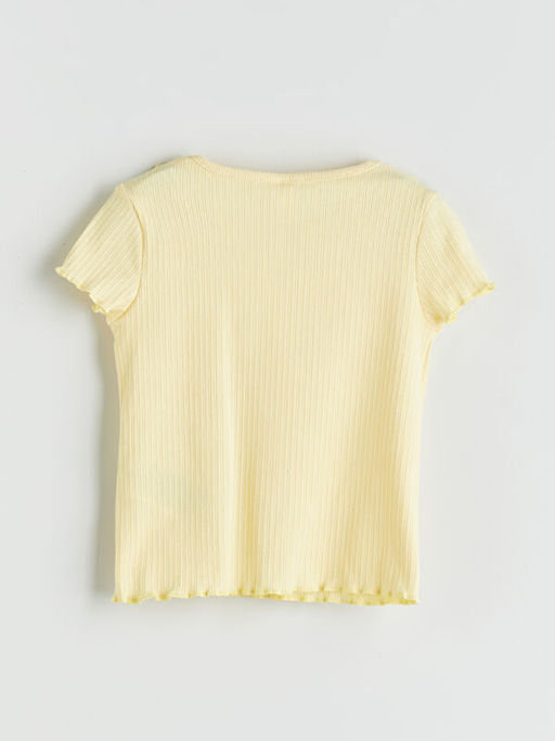 Bisiklet Yaka Basic K?z ?ocuk Ti??rt