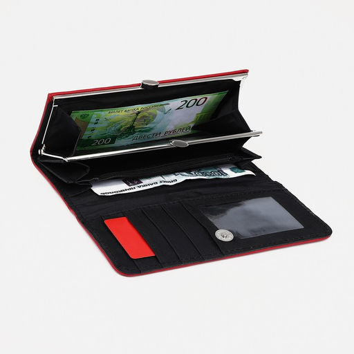 Кошелёк на магните, цвет бордовый - Simaland фото 3