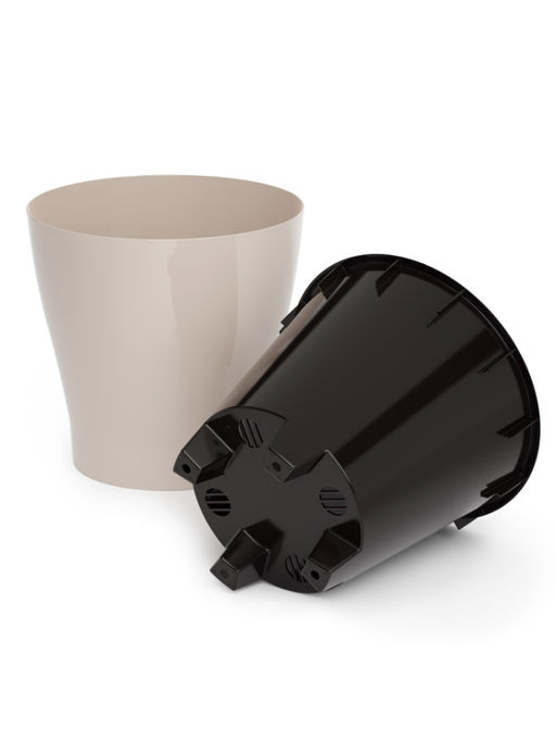 Цена за 2 шт. Горшок цв. "Лея" 2,2л двойной (бежевый) М7937