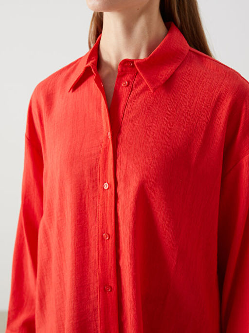 Dokulu Oversize Kad?n G?mlek