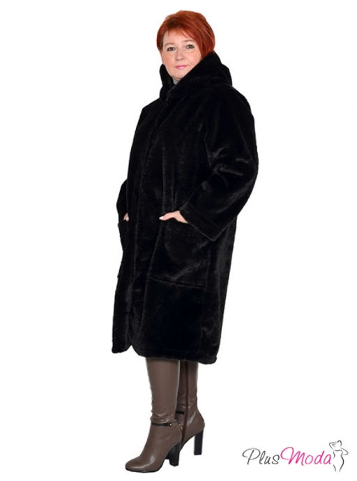 Жакет-дубленка Модель №1448 размеры 44-84 - Plusmoda фото 7