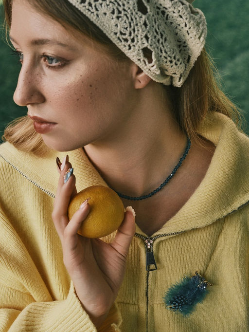 Чокер из бисера «Хрусталь», голубой в серебре, 36 см + 5 см доп, цепочка