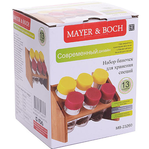 23260 Набор специй и приправ 7пр БАМБУК (16 специи внутри) МВ (х12) - Mayer&boch фото 3