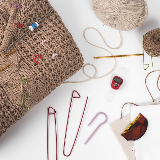 Набор вспомогательных булавок для вязания, 9 см, 5 шт., зелёный