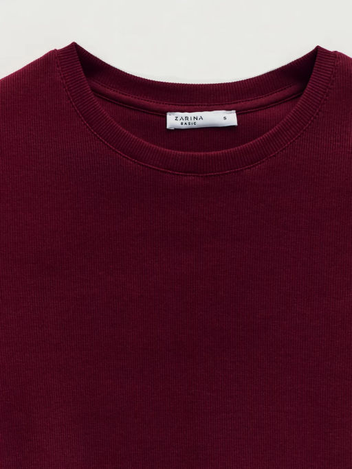 Базовая футболка в рубчик / Zarina  фото 9