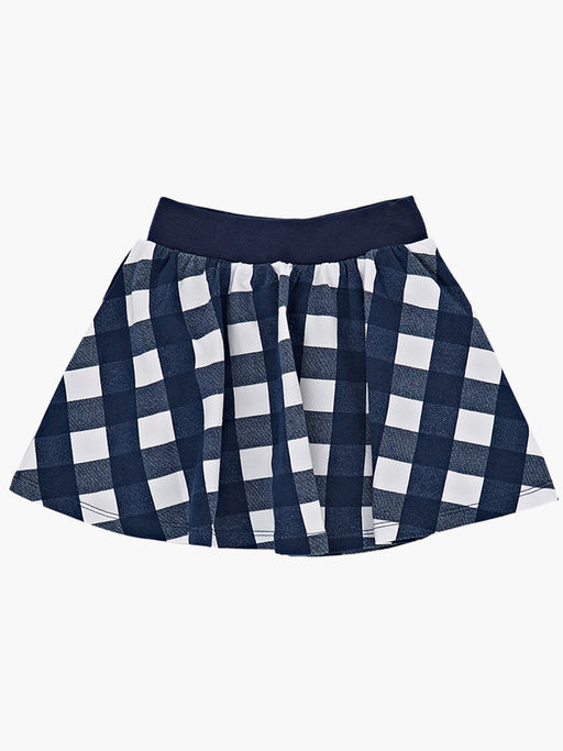 Юбка для девочки UD 1067 синяя клетка - Mini maxi фото 5